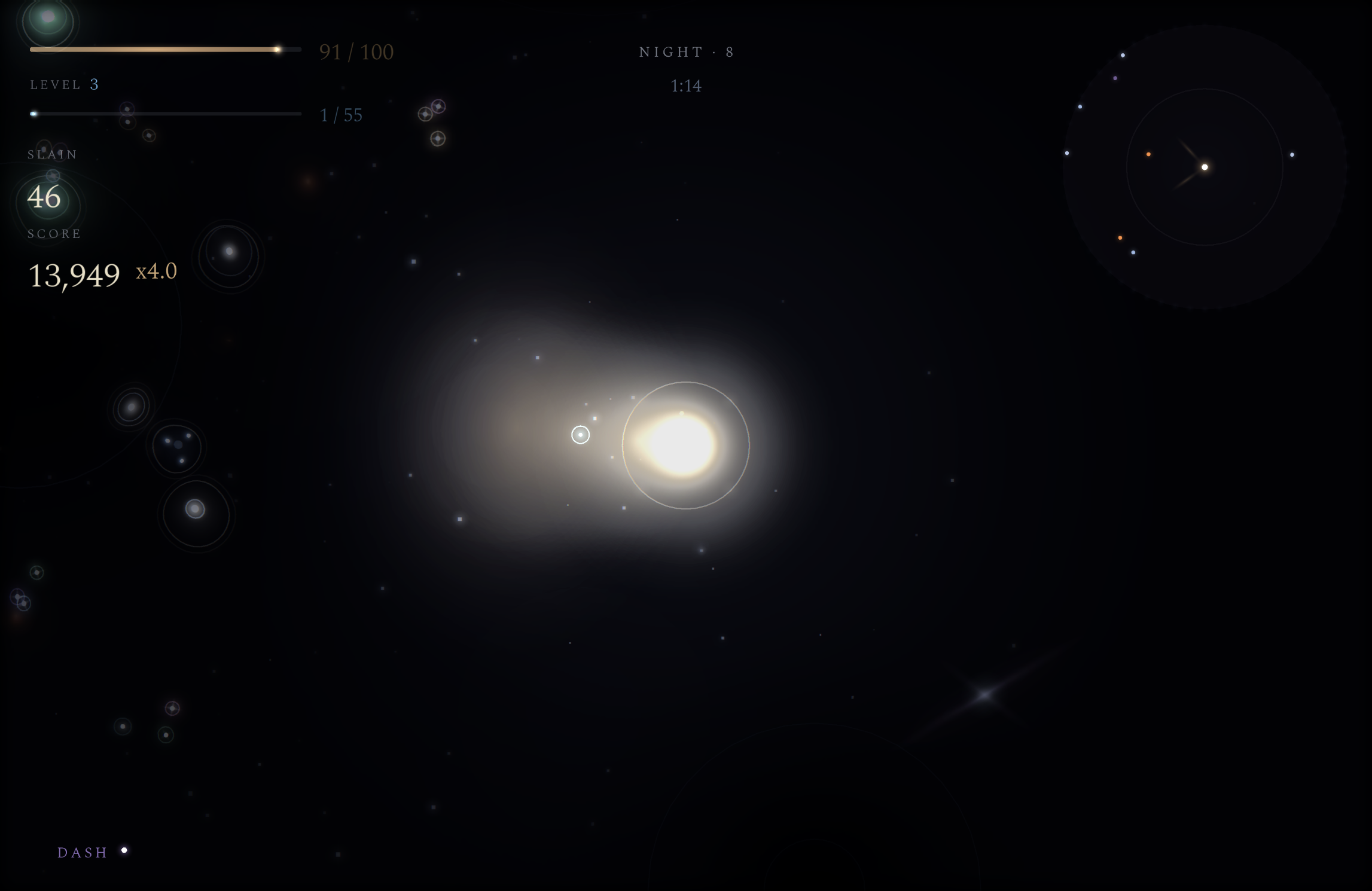 Night 8, holding a x4.0 score streak at nearly full health